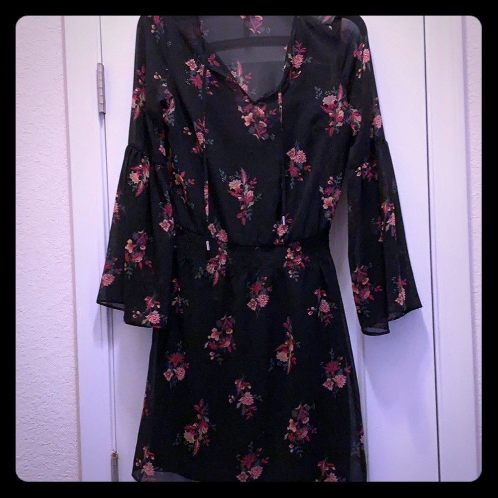 Floral Long Sleeve Dress- White House Black Market